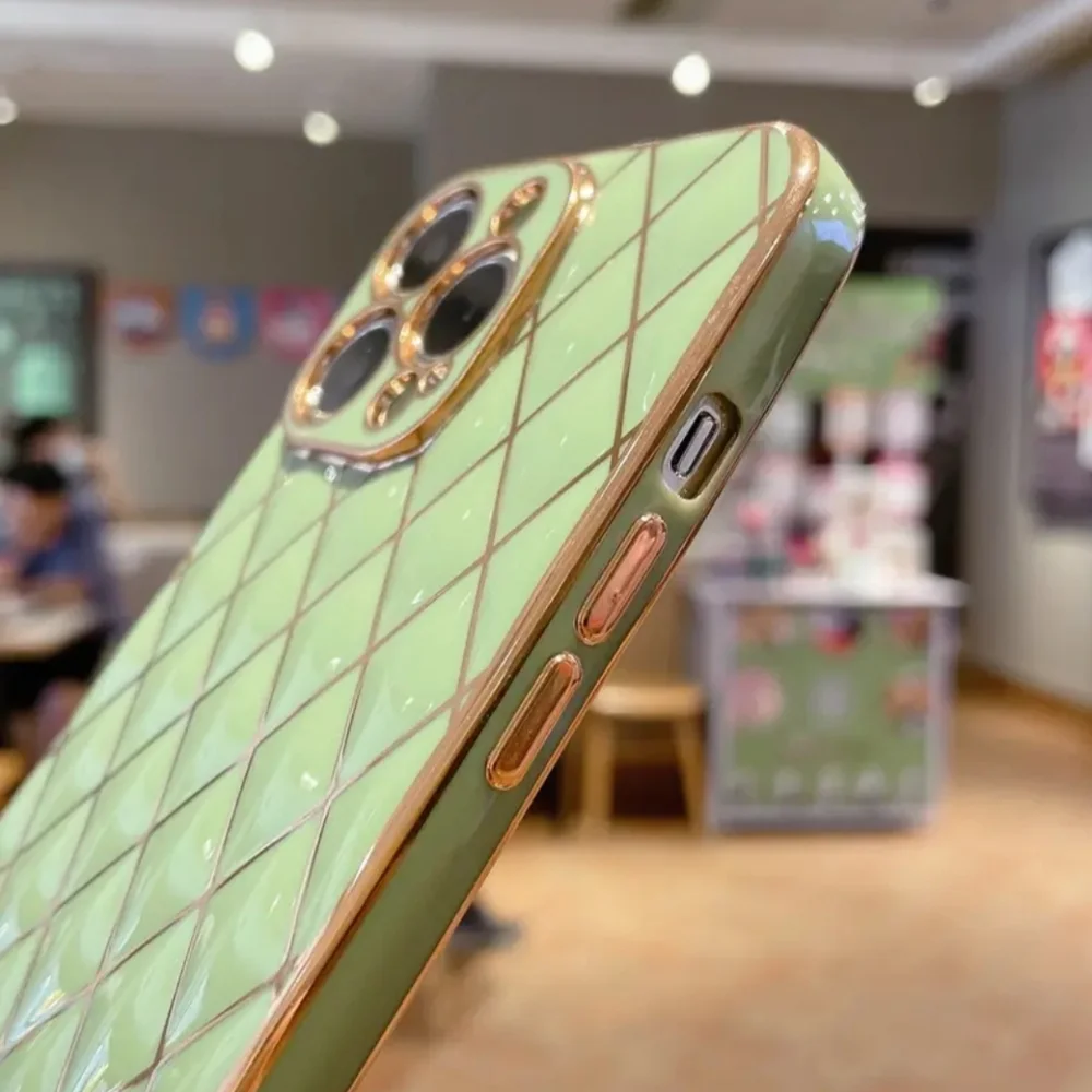 Brand new Apple IPhone 14 Pro Max Quilted Green Grass Soft Silicone Phone case